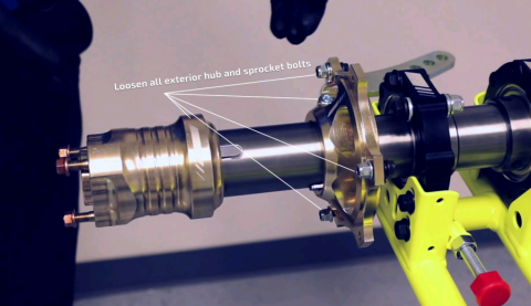 REAR AXLE ASSEMBLY REMOVAL
